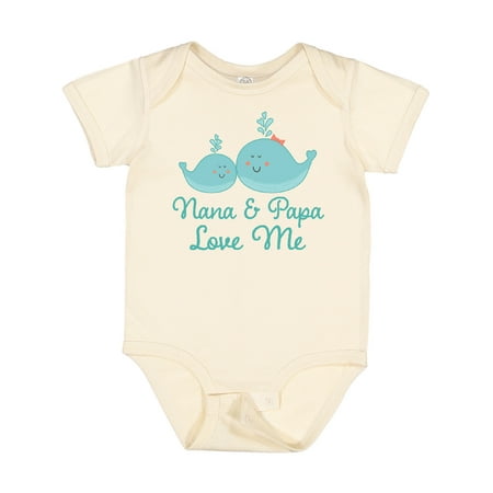 

Inktastic Nana and Papa Love Me Gift Baby Boy or Baby Girl Bodysuit