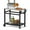 Black, variant on TORVA Outdoor Prep Cart Dining Table for Pizza Oven, Patio Grilling Backyard BBQ Grill Cart, Wood