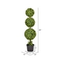 thumbnail image 3 of Vickerman TP170748 UV Boxwood Triple Ball Everyday Topiary with Pot - 4 ft., 3 of 3