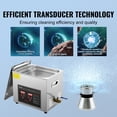 thumbnail image 3 of VEVOR Ultrasonic Cleaner with Digital Timer & Heater, Professional Jewelry Cleaner, Stainless Steel Heated Cleaning Machine Small Parts Circuit Board (10L), 3 of 9