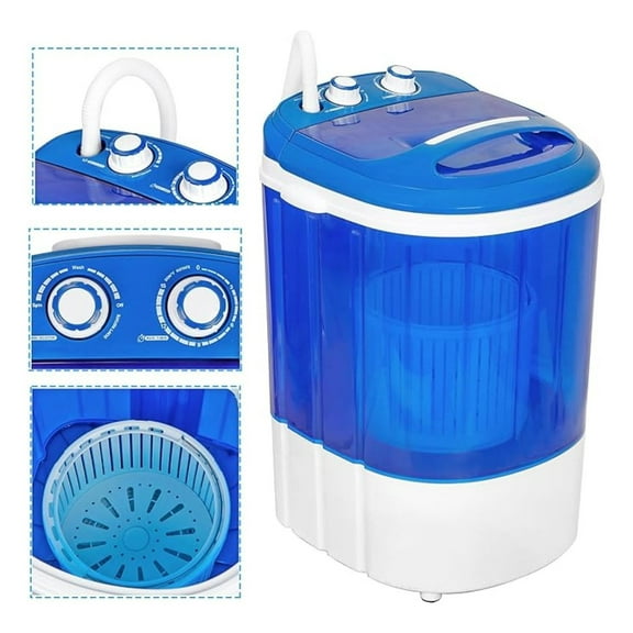 AIZYT 6.6lbs Portable Washing Machine Mini Washing Machine for Compact Laundry,ingle Tub Laundry Small Washer for Apartments, Dorms,Traveling, RV, Blue