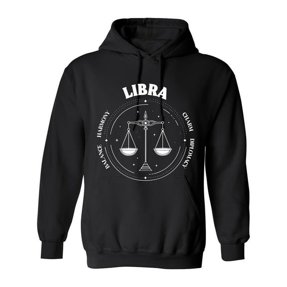 Libra Balance Harmony Charm Diplomacy Sarcastic Humor Novelty Funny Men's Hoodies