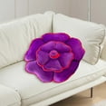 thumbnail image 4 of BKRE Coussin Rond Rose 3D 19.7 Pouces Doux en Forme de Rose Fait Main Décoratif pour Sol, 4 of 4