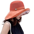 thumbnail image 4 of Women Mesh Sun Hats Summer Beach UV Protection UPF Packable Foldable Travel Wide Brim Chin Strap Hot Pink, 4 of 4