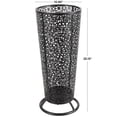 thumbnail image 3 of DecMode Black Geometric Metal Cone Shaped Umbrella Stand with Circular Ring Base, 3 of 9