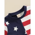 thumbnail image 6 of FEORJGP Toddler Baby Girls Boys 4th of July Outfit 6M 12M 18M 2Y 3Y Infant Short Sleeve T-Shirt Crew Neck Shirt Stars and Stripes Print Tops and Short Summer Clothes Set for Independence Day, 6 of 9