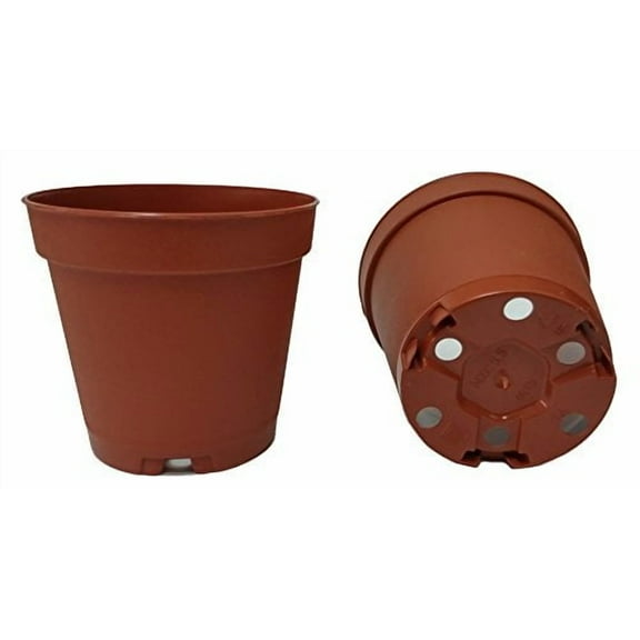 100 NEW 2 Inch Plastic Nursery Pots ~ Pots ARE 2 Inch Round At the Top and 1.9 Inch Deep Color: Terracotta