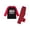 Red_B, variant on Rrxhxhs 2026 Merry Christmas Matching Pajamas Set Crew Neck Raglan Sleeve Sleepwear Long-Sleeve Plaid Pants Set