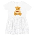 thumbnail image 3 of Inktastic Adorable Vintage Bear Sweater with Hearts Girls Toddler Dress, 3 of 5