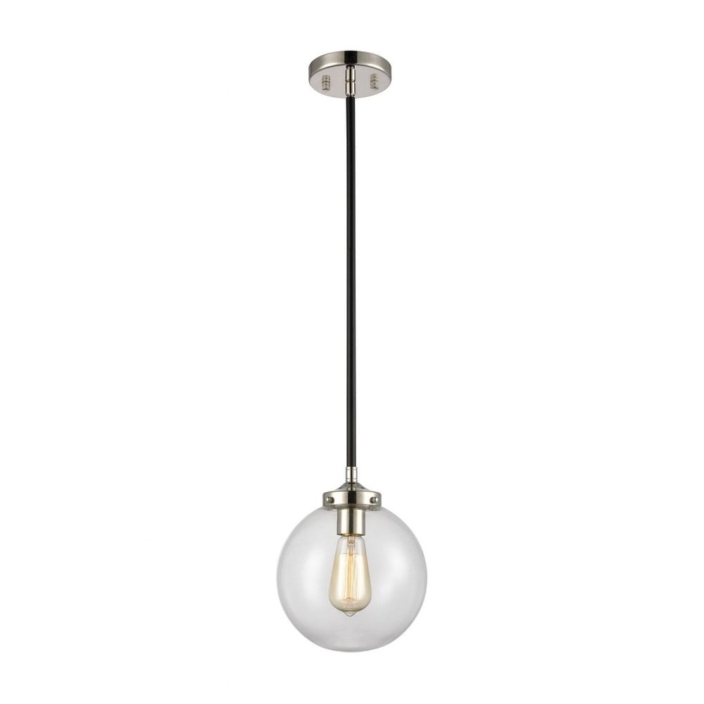 round clear glass pendant light