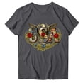 thumbnail image 2 of Goodtrade8 Womens Summer Shirts USA Years Anniversary Short Sleeve Pullover Casual Red White and Blue Crew Neck July 4th Fashion Graphic Shirts for Women Independence Day, 2 of 6