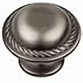 thumbnail image 3 of GlideRite Hardware 81784-P-10 Round Rope Cabinet Knobs, 10 Pack, 1.125", Satin Pewter, 3 of 4