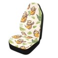 thumbnail image 4 of ALAZA Cool Sloth Play Guitar Car Seat Covers 2 PCs Universal Auto Front Seats Interior Protector, 4 of 7