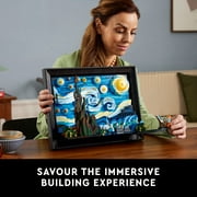 LEGO Ideas Vincent Van Gogh The Starry Night - 3D Puzzle Building Set for Adults, Ages 18+ Beautifully Detailed Home Wall Art Decor - Unique Gift Idea for Art Fans - 21333