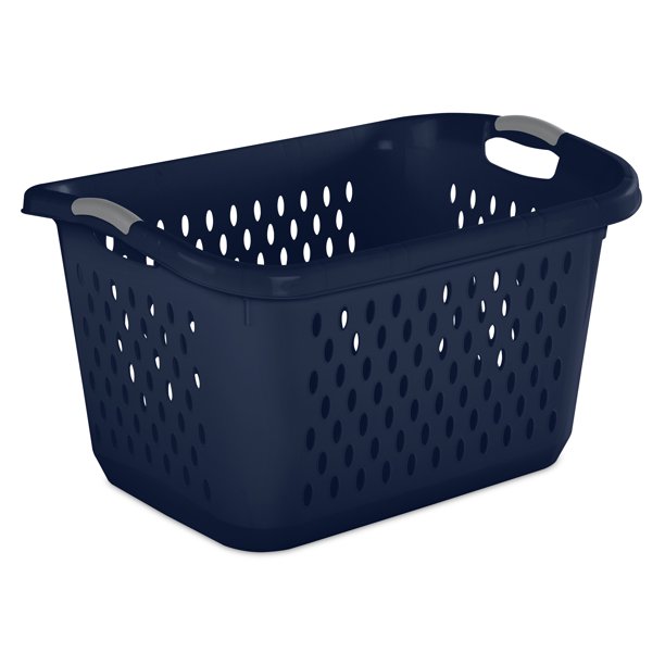 Sterilite 2.7 Bushel Laundry Basket Plastic, Blue Cove