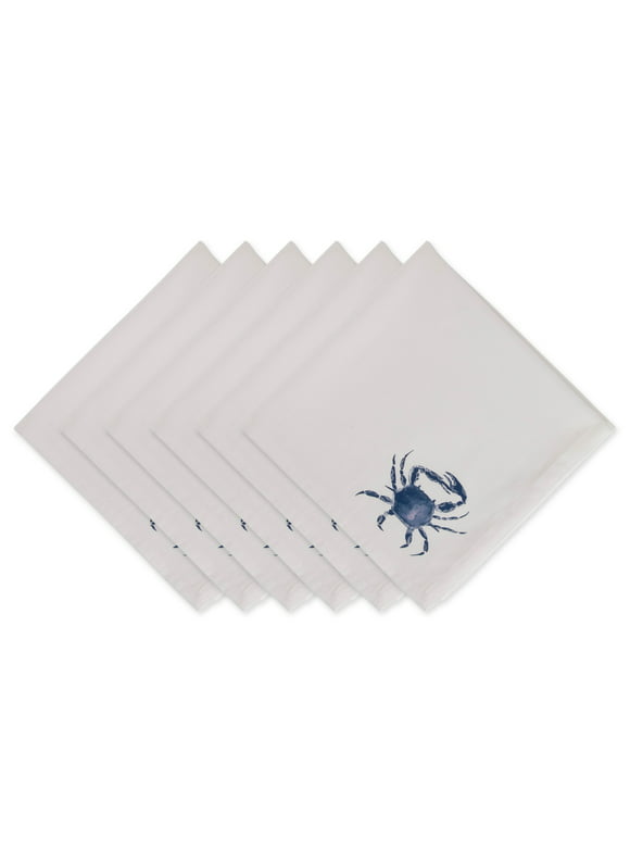Blue Crab Printed Napkin (Set of 6)