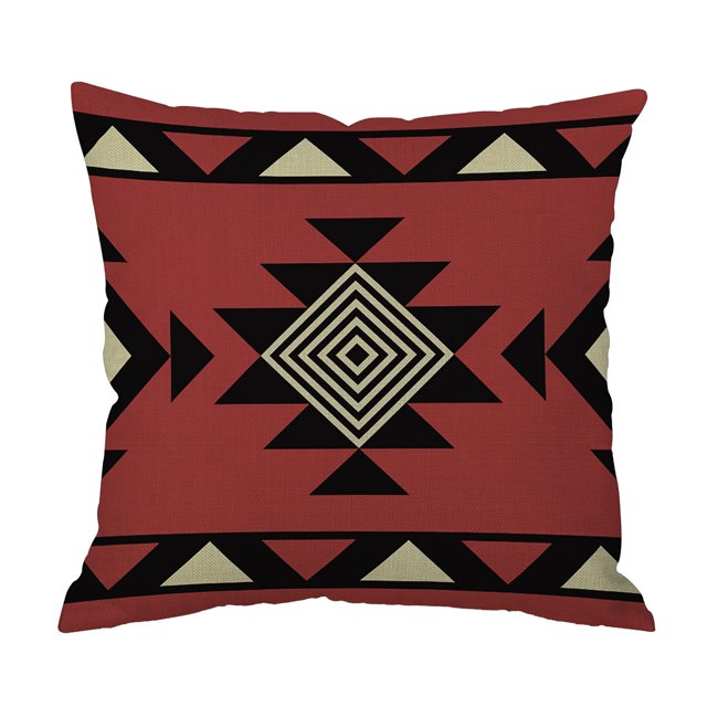Panxico Housse de Coussin en Lin, Housse de Coussin Géométrique Simple pour Canapé