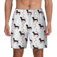 thumbnail image 3 of Uemuo Dachshund Dog Pattern Mens Swim Trunks Quick Dry Board Shorts with Mesh Lining, Stretch Beach Shorts Quick Dry No-Chafing Board Shorts-X-Large, 3 of 9