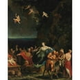 thumbnail image 2 of Giuseppe Maria Crespi 15x18 Black Ornate Wood Framed Double Matted Museum Art Print Titled - Bacchus and Ariadne, 2 of 5