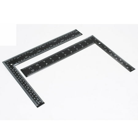 Unique Bargains Carpenter Dual Side 90 Degree Angle 0-30cm 0-12inch Scale L Square Ruler 2 Pcs