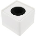 thumbnail image 1 of Portable ABS Injection Molding Square Cube Shaped Interview Mic Microphone Logo Flag Station Logo (White), 1 of 8