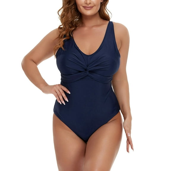 Quealent Maternity Swimsuit Pregnancy Summer Beach Tankini Maternity Swimsuit V-Neck Pregnancy Swimwear Ruffle Sleeve Bathing Suit Navy,3XL