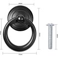 thumbnail image 2 of 10 Pcs Black Cabinet Handle Metal Door Knob Drawer Ring Classic Pull Handle Round Furniture Handle Furniture Knob Pull Handles With Screws For Cabinet, 2 of 5