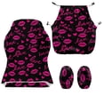 thumbnail image 7 of TSOVTHRID Pink Lips Love Heart Print Computer Game Chair Slipcovers 4 PCS Stretchy Office Chair Covers for Reclining Racing Gaming Chairs with Armrest Covers for Home Valentine's Day Decor, 7 of 7