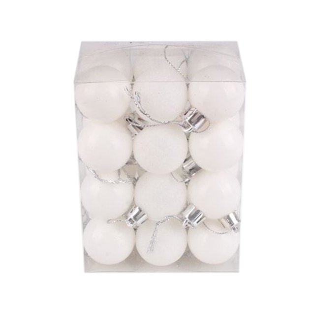 Kyusrd Christmas Tree Decor for Xmas Christmas Tree Ornament Shatterproof Hanging Balls Sets for Holiday Wedding Party Christmas Decorations(3Cmx48Pcs)