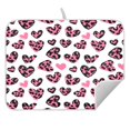 thumbnail image 3 of Heart Raspberry Flower Drying Dish Mat Quick Drying Absorbent Soft Durable for Kitchen 16" x 18", 3 of 10