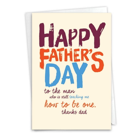 Nobel Works 1 Funny Father's Day Card with Envelope - Dad Teacher C6946FDG