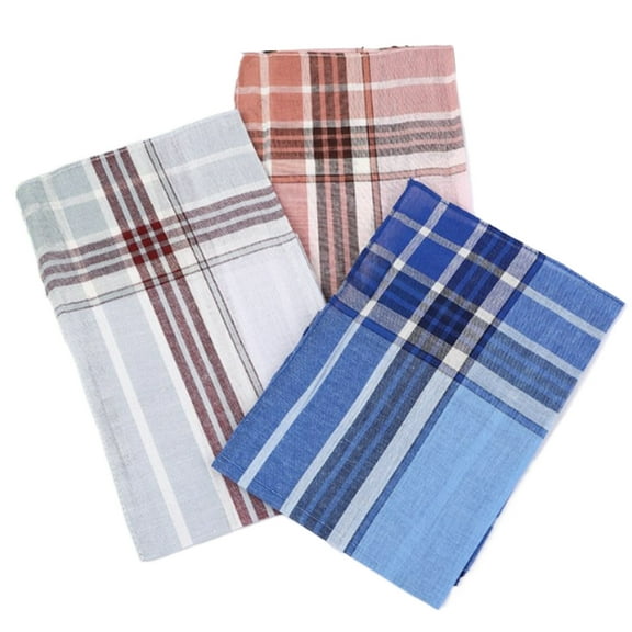 Men'S Multi-Style Plaid Cotton Handkerchief Handkerchief For The Elderly - 40*40