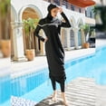 thumbnail image 6 of IBTOM CASTLE Muslim Swimsuits for Women Modest Islamic Arabic Swimwear Burkini Full Cover Hijab Top Pants Swimming Cap Bathing Suits M Black + White, 6 of 8