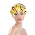 thumbnail image 3 of Disketp Funny Construction Vehicles Shower Caps,Reusable Shower Cap For Women, Double Layer Waterproof Hair Cap, Large Size For All Hair Lengths,For Girls Spa Home Salon Use, 3 of 9