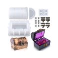 thumbnail image 1 of 1set Diy Crystal Epoxy Resin Drop Glue Jewelry Storage Box Dice Shaped Cute Small Storage Box Mirror Silicone Mold Unique Home Decoration Gift, 1 of 1