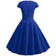 thumbnail image 3 of ICHUANYI Clearance Women Vintage Short Sleeve 50s Housewife Casual Evening Party Prom Dress(Blue, L) ICHUANYI WER2023081010789, 3 of 9