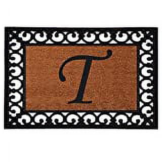 Calloway Mills Monogram Insert Outdoor Doormat 19" x 25" (LETTER T)