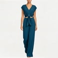 thumbnail image 3 of gbyLJF Womens 2 Piece Outfits Sleeveless Tank Top High Waisted Wide Leg Pant Loungewear Sets Summer Casual Tracksuit, 3 of 6