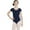 Navy Blue, variant on Capezio Team Basics Short Sleeve Leotard - Girls