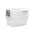 thumbnail image 4 of 4 Pack Large Plastic Storage Bin with Lid, 85 Quart Latching Storage Box with Wheels, 4 of 7