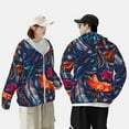 thumbnail image 6 of Sigee Tropical Flower Print UPF50+ Men's Sun Protection Hoodie Shirt SPF UV Shirt Long Sleeve Fishing Outdoor Lightweight, S-3XL, 6 of 9