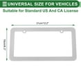 thumbnail image 4 of Unique Bargains License Plate Frame Stainless Steel Car License Plate Frame Bracket with Screws Caps 2 Hole Round Hole Wide Frame Silver Tone, 4 of 7