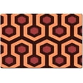 thumbnail image 2 of 5x8ft Mid-Century Abstract Art Crystal Velvet Area Rugs, Modern Style Hexagon Pattern Rugs, Low Pile Stain Resistant Carpet For Bedrooms, Living Rooms, 2 of 7