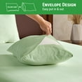 thumbnail image 3 of Gogreen 3PC Bamboo King Sheet Set, Deep Pocket Fit 16", Breathable Super Soft Luxury Hotel Style Home Decor King Size Sheet Set, Gift for Women, Men - 2 Pillowcases, 1 Fitted Sheet, 3 of 9
