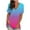 Sky Blue, variant on Kayannuo Blouses for Women Tee Shirts for Women Women's Fashion Casual Gradient V-neck Short Sleeve Loose T-shirt Tops