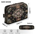 thumbnail image 3 of Standing Pencil Case with Base Large Capacity Stationery Pouch Pen Bag with Zipper for Women Men Abstract Shapes Pattern, 3 of 7