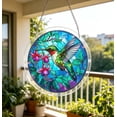 thumbnail image 7 of Acrylic Puzzle Suncatcher, 7.5Inch Hummingbird Floral Theme Sun Catchers Puzzle, Acrylic Suncatcher Puzzles for Adults, Gifts for Women Mom Adults Home Decor, 7 of 7
