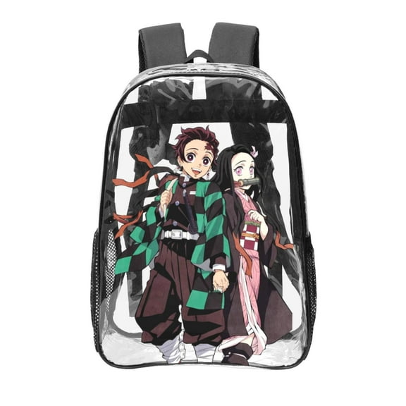 Demon Slayer Clear Backpack Transparent Backpack College Workplace Heavy Clear Book Bag