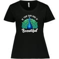 thumbnail image 3 of Inktastic Peacock Women's Plus Size T-Shirt, 3 of 5