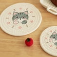 thumbnail image 3 of AMERTEER Round Braided Placemats Cartoon Kitty Round Table Placemats 2 Sizes for Home Wedding Party Decor, 3 of 6